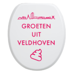 Toiletbrilsticker Veldhoven - Roze