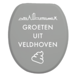 Toiletbrilsticker Veldhoven - Wit