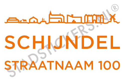 Containersticker Schijndel - Oranje
