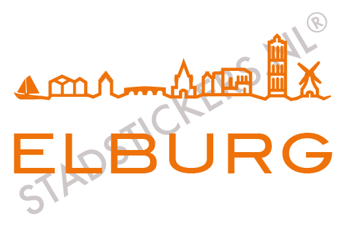 Muursticker Elburg - Oranje