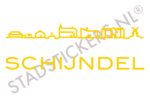 Muursticker Schijndel - Geel