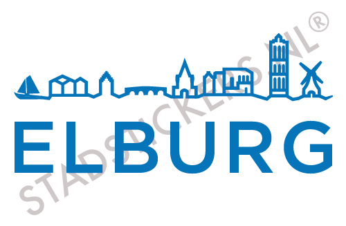 Sticker Elburg - Blauw
