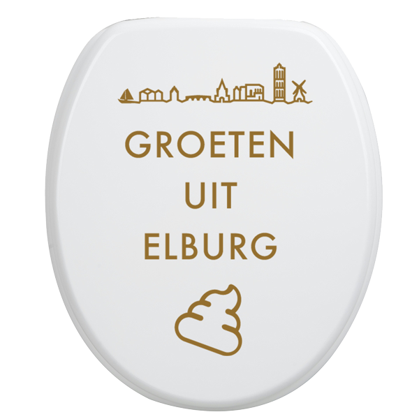 Toiletbrilsticker Elburg - Goud