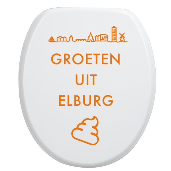 Toiletbrilsticker Elburg - Oranje