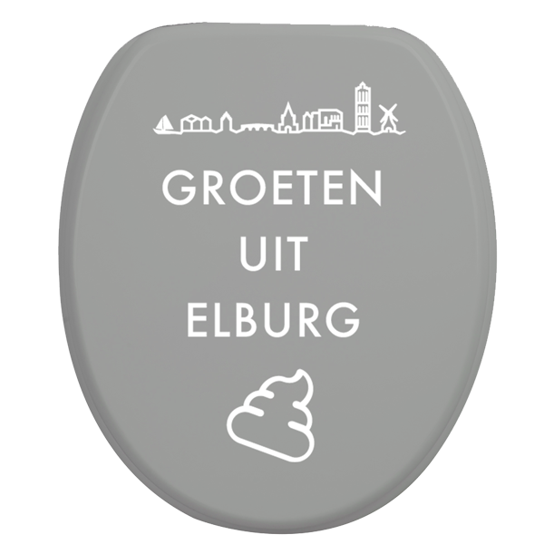 Toiletbrilsticker Elburg - Wit