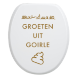 Toiletbrilsticker Goirle - Goud
