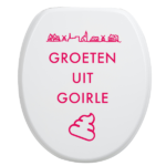Toiletbrilsticker Goirle - Roze