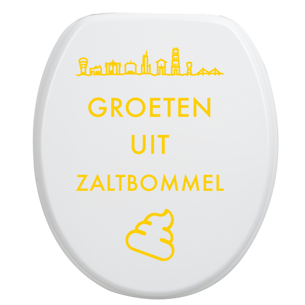 Toiletbrilsticker Zaltbommel - Geel