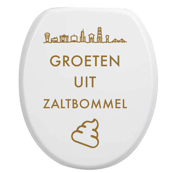 Toiletbrilsticker Zaltbommel - Goud