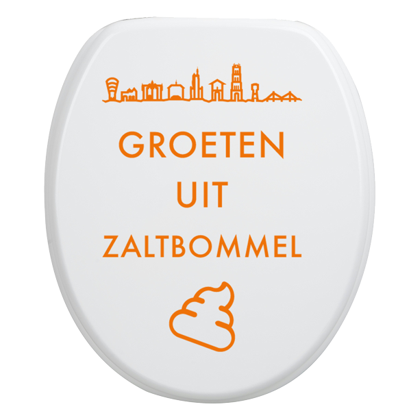 Toiletbrilsticker Zaltbommel - Oranje