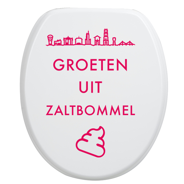 Toiletbrilsticker Zaltbommel - Roze
