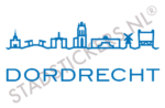 Muursticker Dordrecht - Blauw