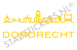 Muursticker Dordrecht - Geel