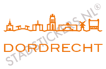 Muursticker Dordrecht - Oranje