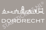 Muursticker Dordrecht - Wit