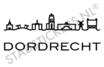 Muursticker Dordrecht - Zwart