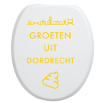Toiletbrilsticker Dordrecht - Geel