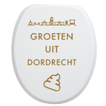 Toiletbrilsticker Dordrecht - Goud