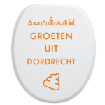 Toiletbrilsticker Dordrecht - Oranje