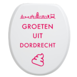 Toiletbrilsticker Dordrecht - Roze