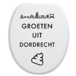 Toiletbrilsticker Dordrecht - Zwart