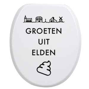 Toiletbrilsticker Elden - Zwart
