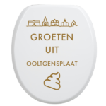 Toiletbrilsticker Ooltgensplaat - Goud