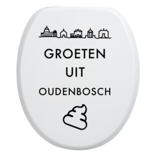 Toiletbrilsticker Oudenbosch - Zwart