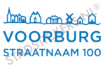 Containersticker Voorburg - Blauw