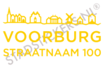 Containersticker Voorburg - Geel