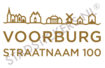 Containersticker Voorburg - Goud