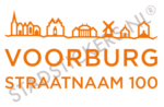 Containersticker Voorburg - Oranje