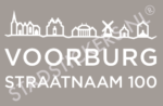 Containersticker Voorburg - Wit