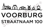 Containersticker Voorburg - Zwart