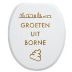 Toiletbrilsticker Borne - Goud