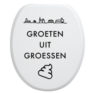 Toiletbrilsticker Groessen - Zwart