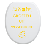 Toiletbrilsticker Wervershoof - Geel