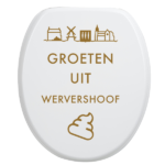 Toiletbrilsticker Wervershoof - Goud