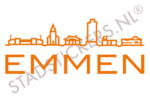 Muursticker Emmen - Oranje