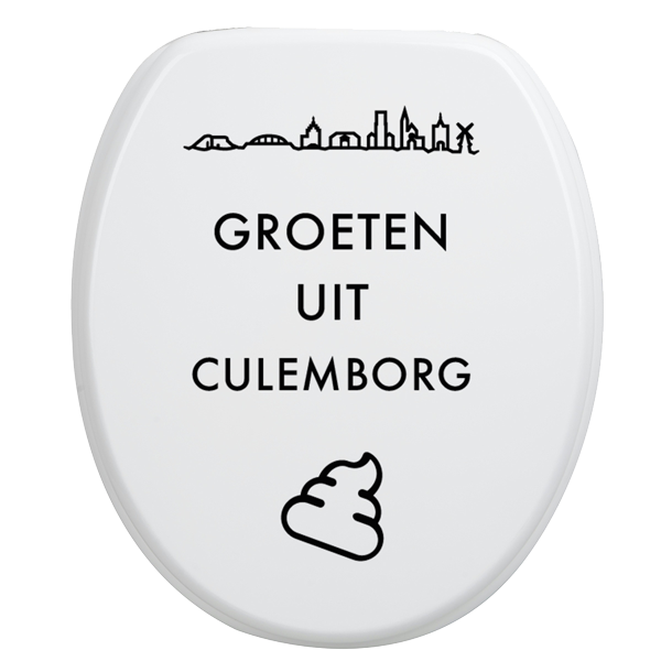 Toiletbrilsticker Culemborg - Zwart Toiletbrilsticker Culemborg - Zwart