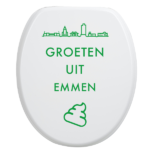Toiletbrilsticker Emmen - Groen