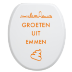 Toiletbrilsticker Emmen - Oranje