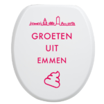 Toiletbrilsticker Emmen - Roze