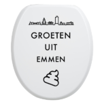 Toiletbrilsticker Emmen - Zwart