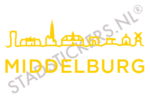 Sticker Middelburg - Geel