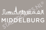 Sticker Middelburg - Wit