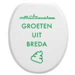 Toiletbrilsticker Breda - Groen