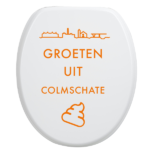 Toiletbrilsticker Colmschate - Oranje