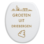 Toiletbrilsticker Driebergen - Goud