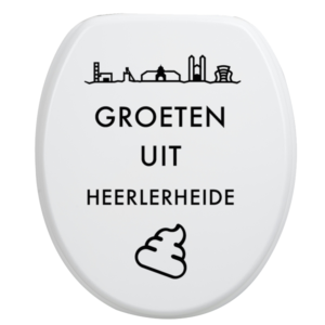 Toiletbrilsticker Heerlerheide - Zwart